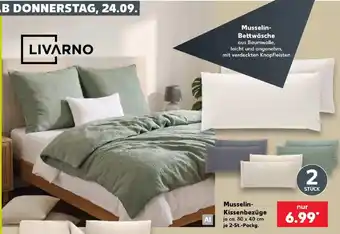 Musselin-Bettwäsche LIVARNO