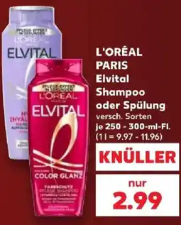 Kaufland L'ORÉAL PARIS Elvital Shampoo oder Spülung Angebot