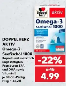 Kaufland DOPPELHERZ AKTIV Omega-3 Seefischöl 1000 Angebot
