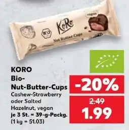 Kaufland KORO Bio-Nut-Butter-Cups Angebot