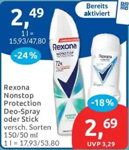 Budni Rexona Nonstop Protection Deo-Spray oder Stick Angebot