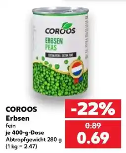 Kaufland COROOS Erbsen fein Angebot