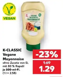 Kaufland K-CLASSIC Vegane Mayonnaise Angebot