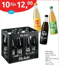 Budni Fritz-kola oder -limo Angebot