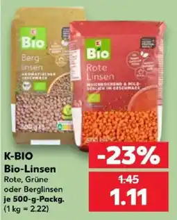 Kaufland K-BIO Bio-Linsen Angebot