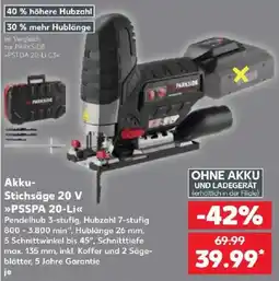 Kaufland Akku-Stichsäge 20 V »PSSPA 20-Li« Angebot