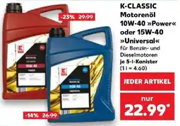 Kaufland K-CLASSIC Motorenöl Angebot