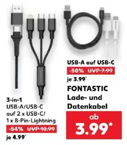Kaufland FONTASTIC Lade- und Datenkabel Angebot