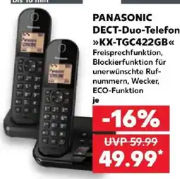 Kaufland PANASONIC DECT-Duo-Telefon »KX-TGC422GB« Angebot