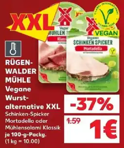 Kaufland RÜGENWALDER MÜHLE Vegane Wurstalternative XXL Schinken-Spiker Angebot