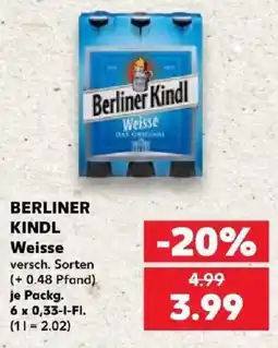 Kaufland BERLINER KINDL Weisse Angebot