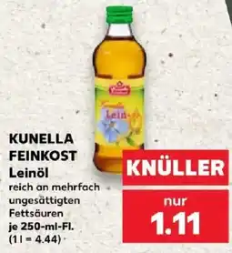 Kaufland KUNELLA FEINKOST Leinöl Angebot