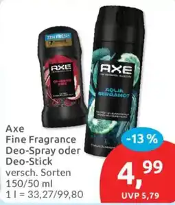 Budni Axe Fine Fragrance Deo-Spray oder Deo-Stick Angebot