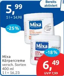 Budni Mixa Körpercreme Angebot