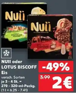 Kaufland NUII oder LOTUS BISCOFF Eis Angebot