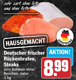 HIT Deutscher frischer Rückenbraten, Steaks Angebot