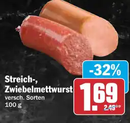 HIT Streich-, Zwiebelmettwurst Angebot