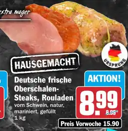 HIT HAUSGEMACHT Deutsche frische Oberschalen-Steaks, Rouladen Angebot
