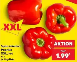 Kaufland Span./niederl. Paprika XXL, rot Angebot