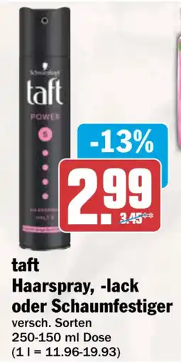 HIT taft Haarspray, -lack oder Schaumfestiger Angebot