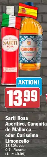 HIT Sarti Rosa Aperitivo, Canonita de Mallorca oder Carissima Limoncello Angebot