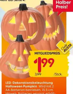 Rusta LED-Dekorationsbeleuchtung Halloween Pumpkin Angebot