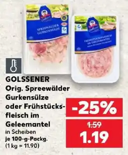 Kaufland GOLSSENER Orig. Spreewälder Garkensülze oder Frühstücks-fleisch im Geleemantel Angebot