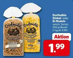 Combi DorfMühle Dinkel- oder Ei-Nudeln Angebot