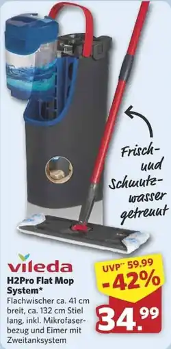 Combi vileda H2Pro Flat Mop System* Angebot
