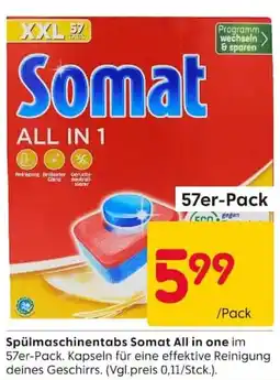 Rusta Spülmaschinentabs Somat All in one Angebot
