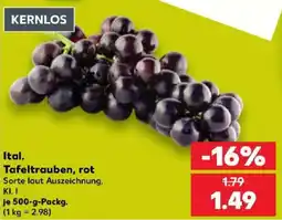 Kaufland Ital. Tafeltrauben, rot Angebot