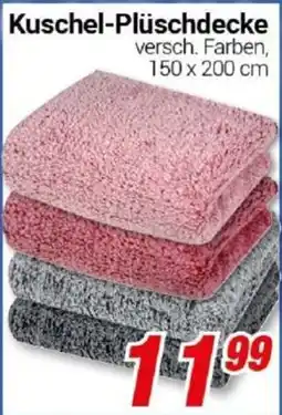 CENTERSHOP Kuschel-Plüschdecke Angebot