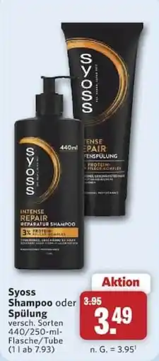 Combi Syoss Shampoo oder Spülung Angebot