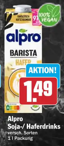 HIT Alpro Soja-/ Haferdrinks Angebot