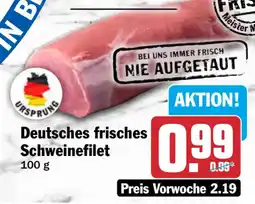 HIT Deutsches frisches Schweinefilet Angebot