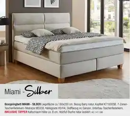 Zurbrüggen Boxspringbett MIAMI - SILBER Angebot