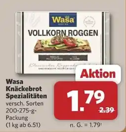 Combi Wasa Knäckebröt Spezialitäten Angebot