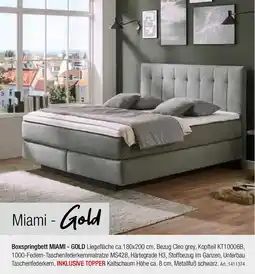 Zurbrüggen Boxspringbett MIAMI - GOLD Angebot