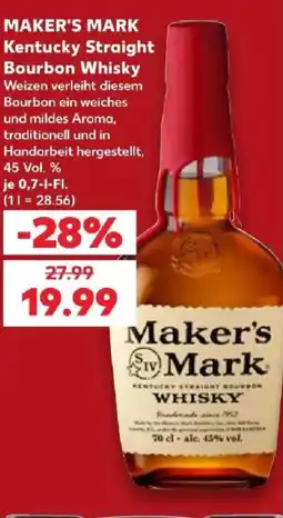 Kaufland Maker's Mark Kentucky Straight Bourbon Whisky Angebot