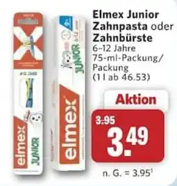 Combi Elmex Junior Zahnputzmittel oder Zahnbürste Angebot