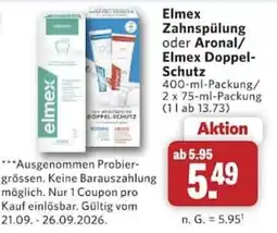 Combi Elmex Zahnspülung oder Aronal/Elmex Doppelschutz Angebot