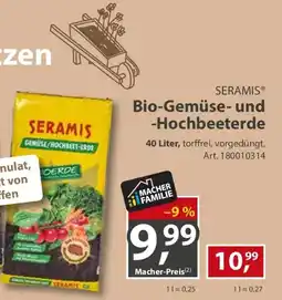 Sonderpreis Baumarkt SERAMIS Bio-Gemüse- und -Hochbeeterde Angebot