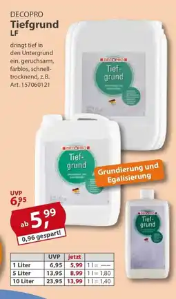 Sonderpreis Baumarkt DECOPRO Tiefgrund LF Angebot