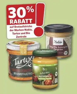 Combi BrotAufstriche der Marken Nabio, Tartex und Bio Zentrale Angebot