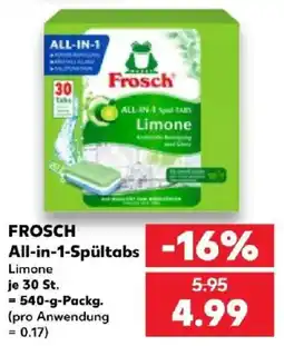 Kaufland FROSCH All-in-1-Spültabs Limone Angebot