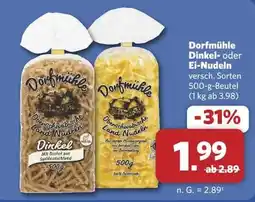 Combi Dorfmühle Dinkel- oder Ei-Nudeln Angebot