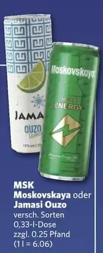 Combi MSK Moskovskaya oder Jamasi Ouzo Angebot