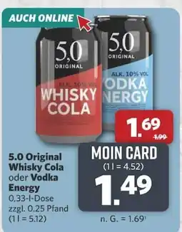 Combi 5.0 Original Whisky Cola oder Vodka Energy Angebot