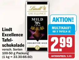 HIT Lindt Excellence Tafelschokolade Angebot
