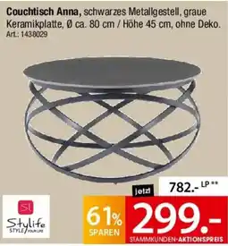 Zurbrüggen Stylife Couchtisch Anna Angebot